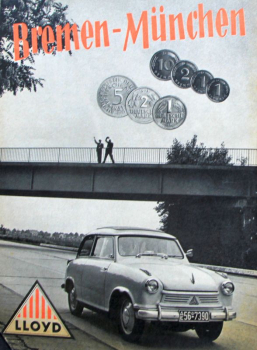Lloyd Modelprogram 1956 "Bremen-Muenchen" Carbrochure (10167)